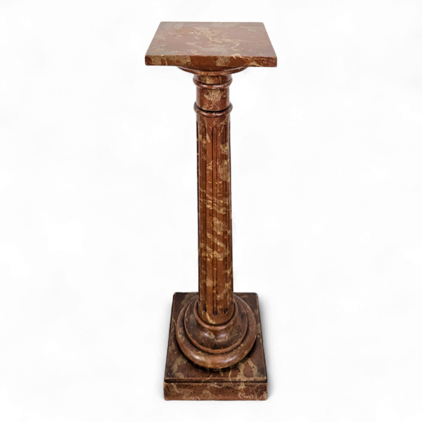 Sellette en bois faux marbre