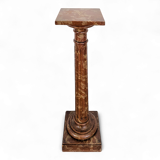Faux marble wooden stool