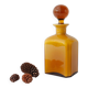 Vintage Mustard Opaline Glass Bottle from Marinha Grande, 1960's