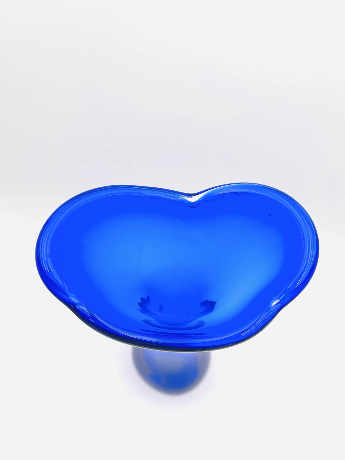 Giant Vase 44cm Bo Borgström Åseda Blue Glass Sweden Label