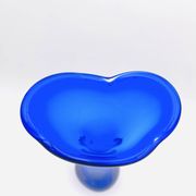 Giant Vase 44cm Bo Borgström Åseda Blue Glass Sweden Label