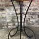Bar chairs/stool (4) made of wood and wrought iron canned seats
