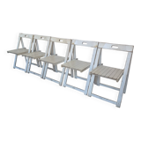 Set of 5 Vintage TRIESTE Foldable Chair by Aldo Jacober, 1970s Mid-Century