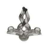 Vintage 1950s Art Deco Style Glass Candelabra - Sculptural Design