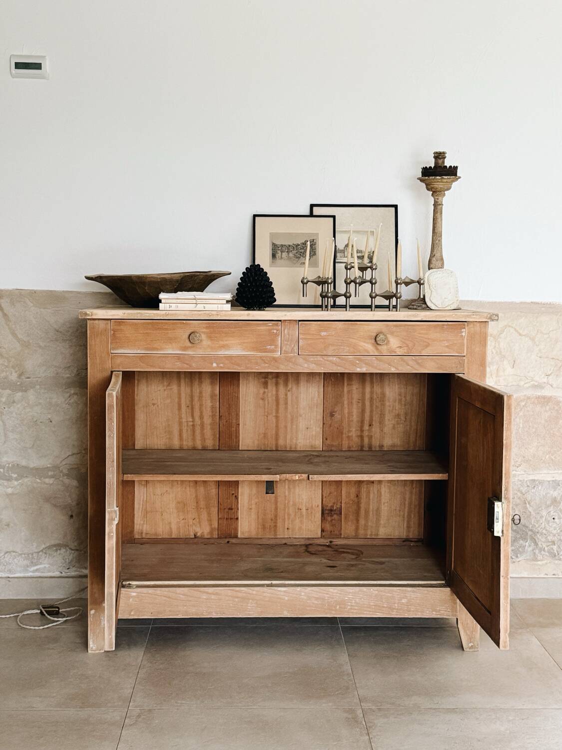 Parisian buffet in patinated wood