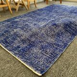 Tapis turc bleu 5x8 -tapis bleu marine