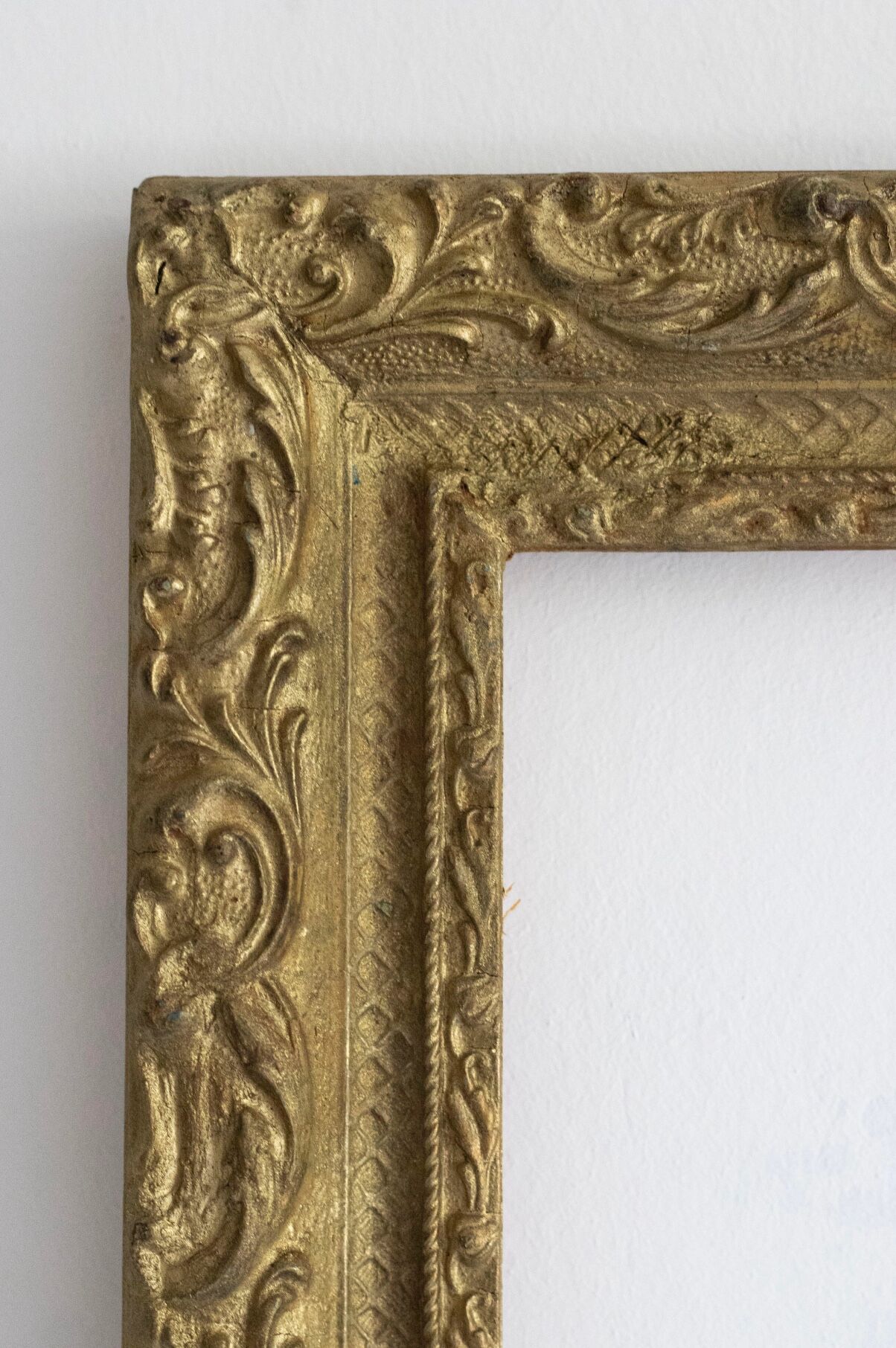Old gilded wooden frame