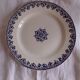 Plat assiette Terre de Fer, modèle Brienne, manufacture HB et Cie
