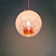 Suspension Space Age en verre de Murano, Mazzega, 1970