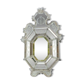 Miroir vénitien en verre de Murano, vers 1930