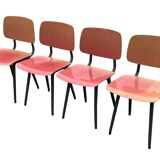 Vintage set of 4x Friso Kramer Revolt chairs Ahrend de Cirkel dutch design