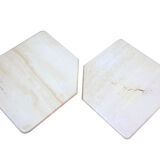 Set of 2 travertine side tables, 1970s