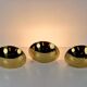 Vintage Half Moon Wall Lamps in Brass, 1980, Set of 3