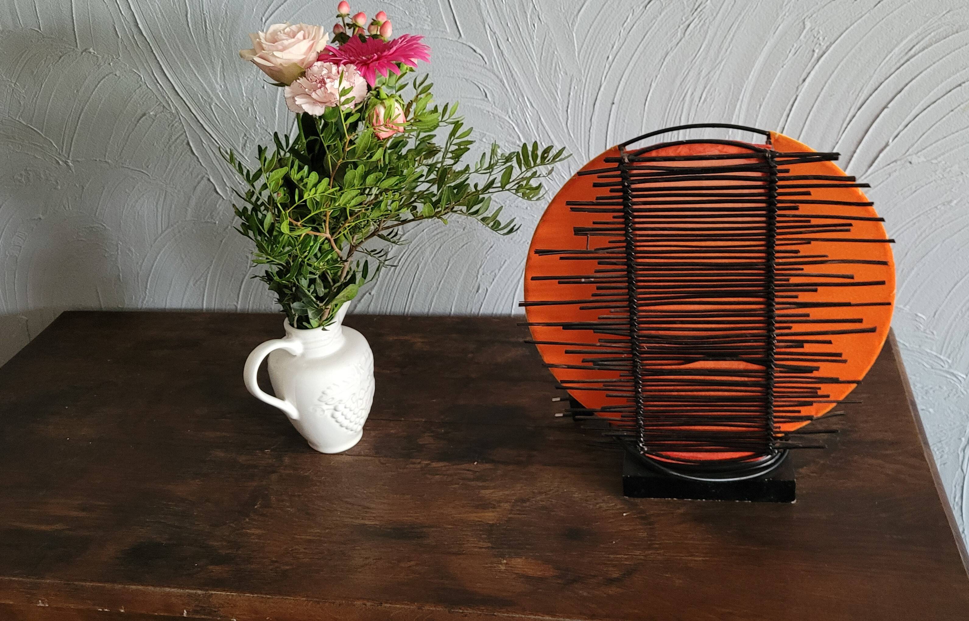 Vintage orange table lamp