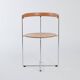Set of 4 soley chairs in wood and chrome, valdimar hardarson for kusch+