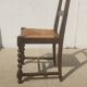 6 wooden and straw chairs, Louis XIII style