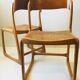 Set de 6 chaises traîneau cannées baumann, années 60