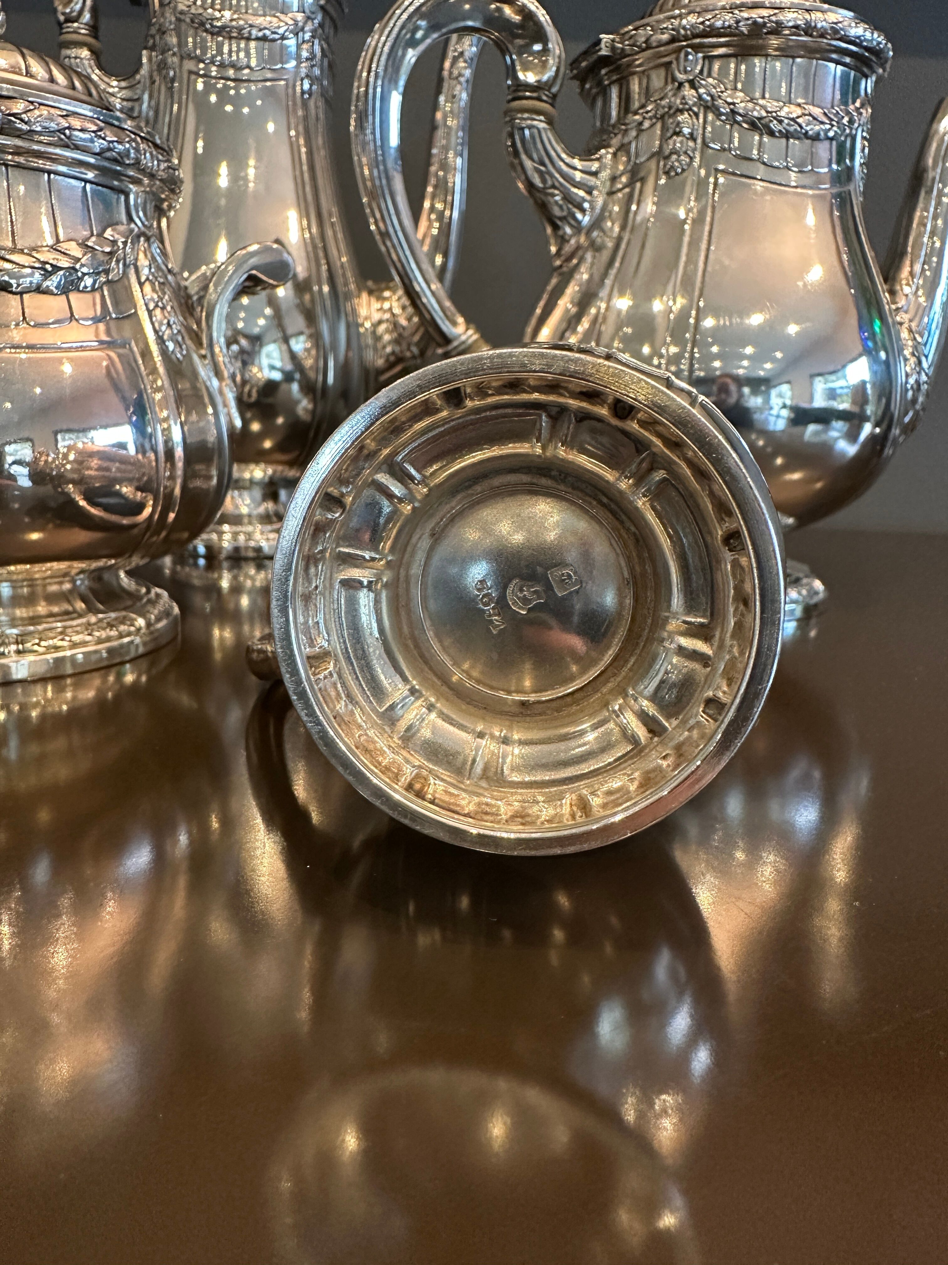Tea service coffee goldsmith Gallia for Christofle Late nineteenth century