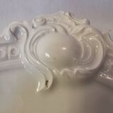Large fish dish signed cm limoges cream / beige