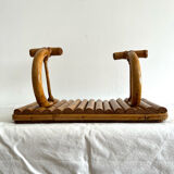 Rattan coat rack