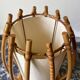 Lampe en rotin et bambou de Louis Sognot 1960