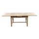 Renovated extendable farmhouse table in raw solid wood and marquetry 210cm