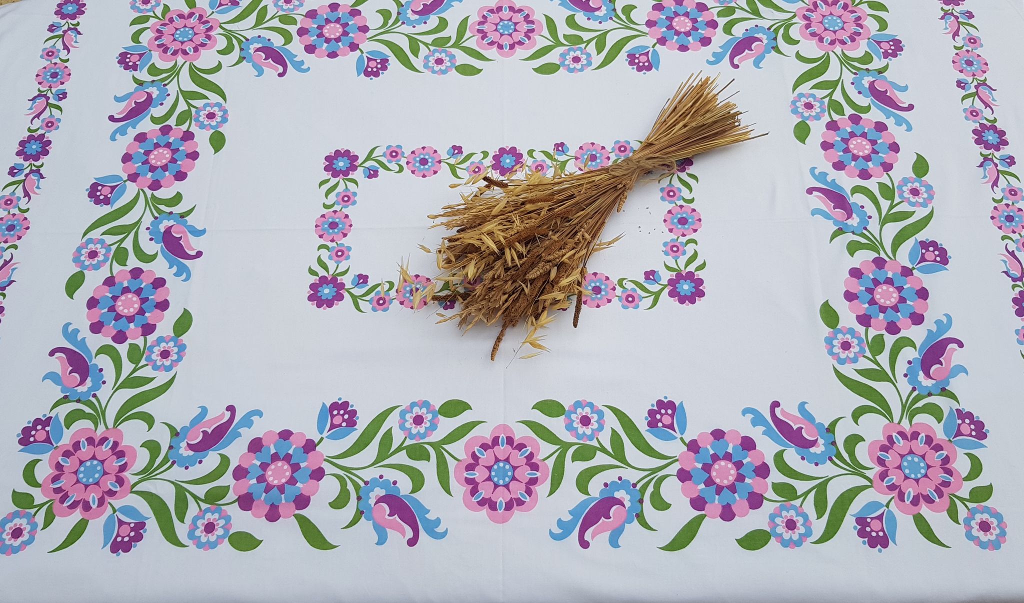 Vintage floral tablecloth