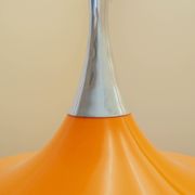 Danish pendant lamp 1960s with orange metal shade