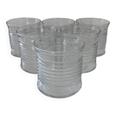 Service de 6 verres striés