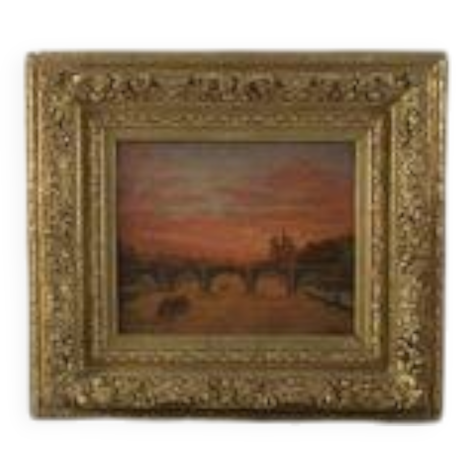 P. Druard: Sunset over Paris and Notre-Dame