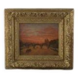 P. Druard: Sunset over Paris and Notre-Dame