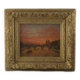 P. Druard: Sunset over Paris and Notre-Dame