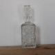 Antique cut glass carafe, probably crystal – Geometric patterns and matching stopper.