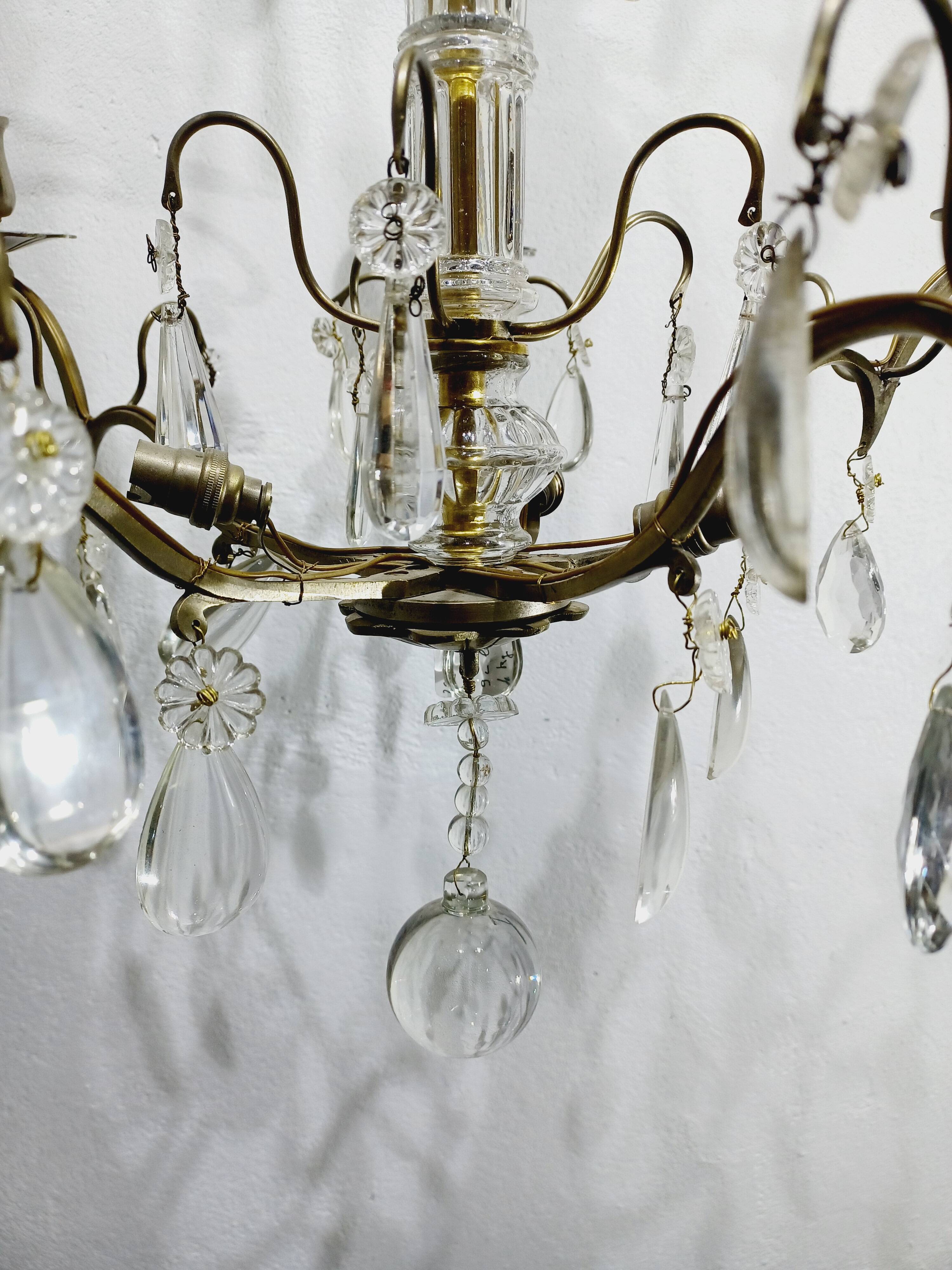 5-light crystal chandelier
