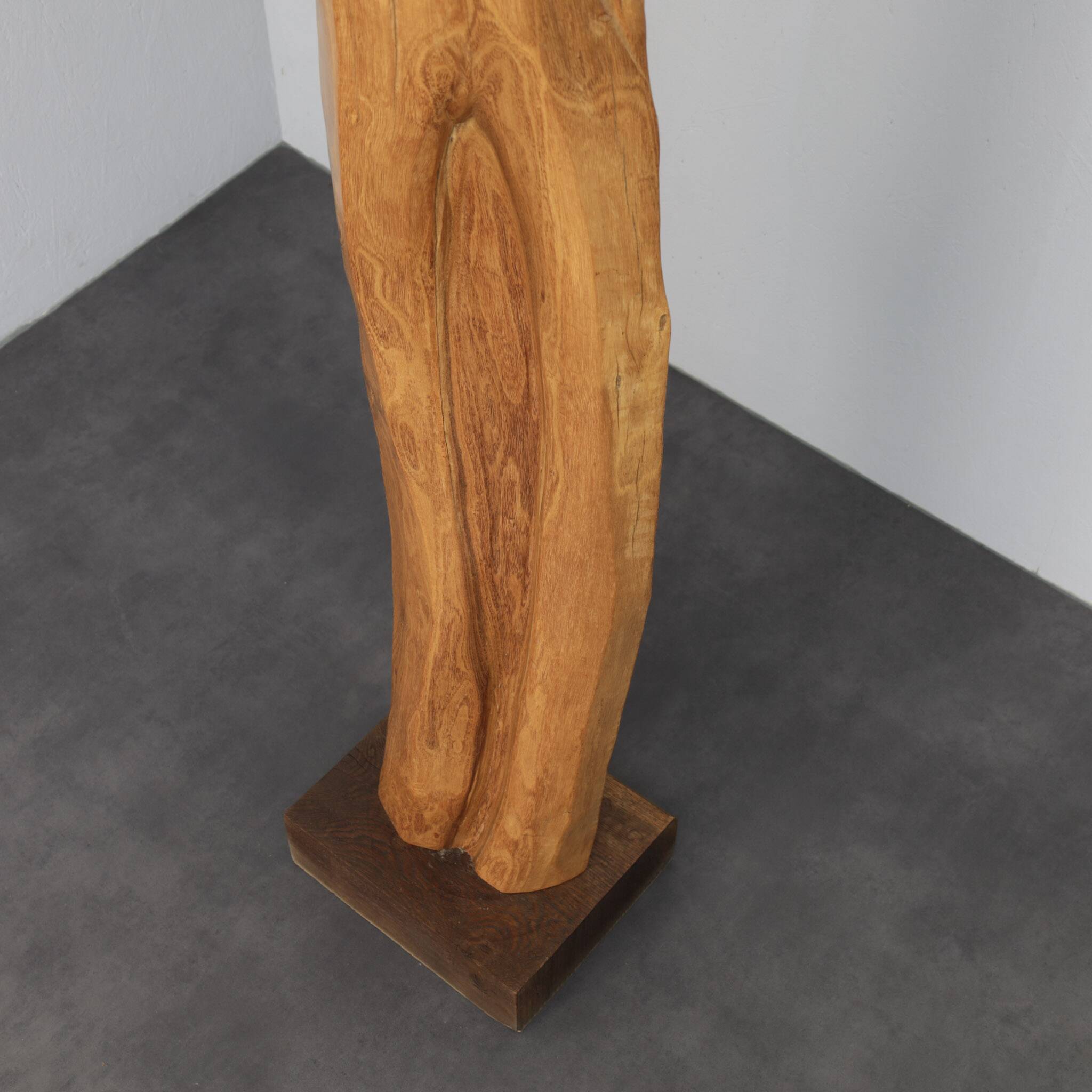 Monumental hand-carved oak sculpture, Belgium, 1970s