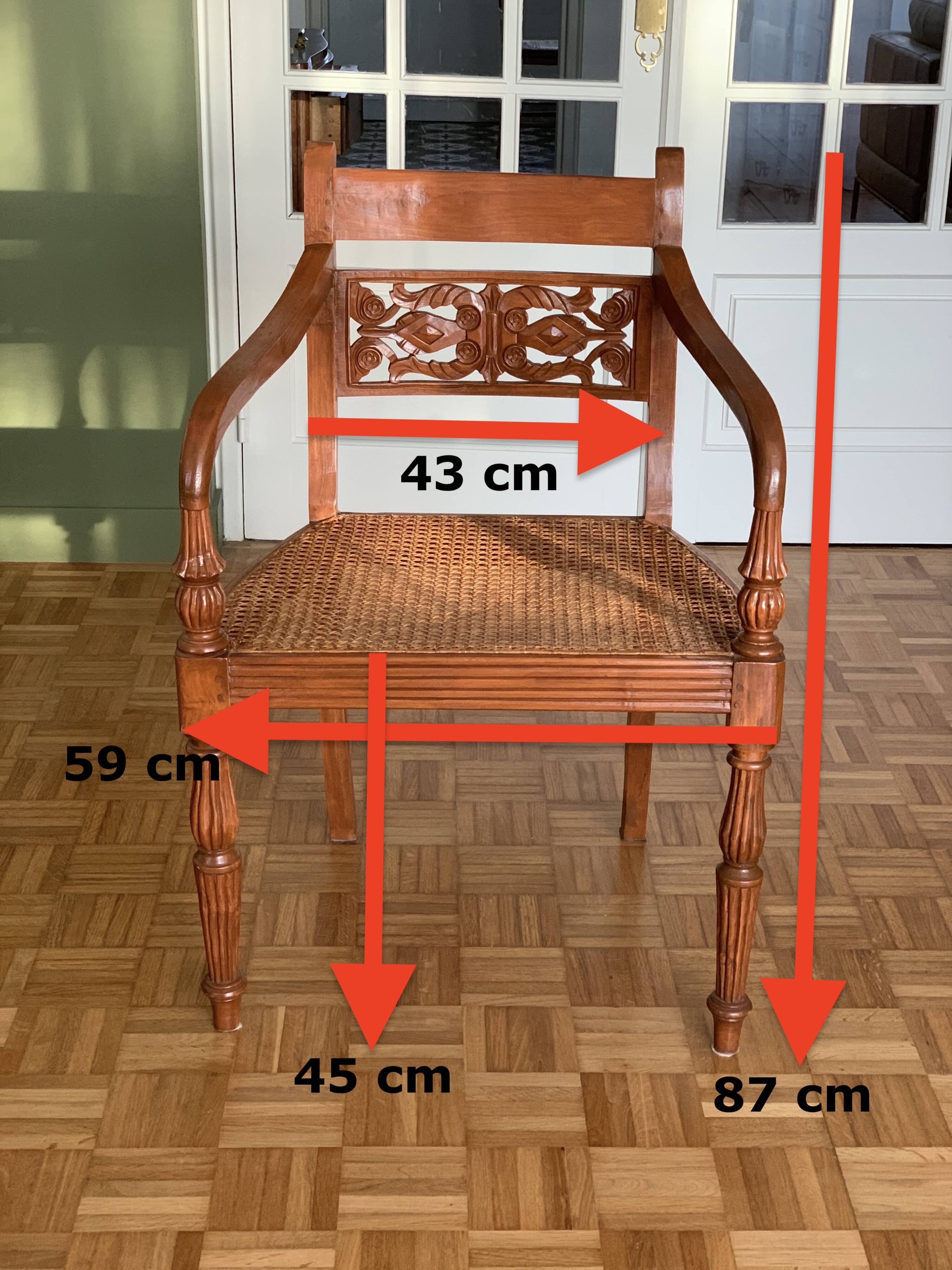 Fauteuil bois et cannage
