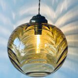 Amber glass ball suspension