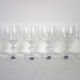 6 Bohemian Crystal Etched Wine Glasses