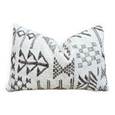 Housse de coussin artisanale en laine berbère : Coussin Kilim marocain