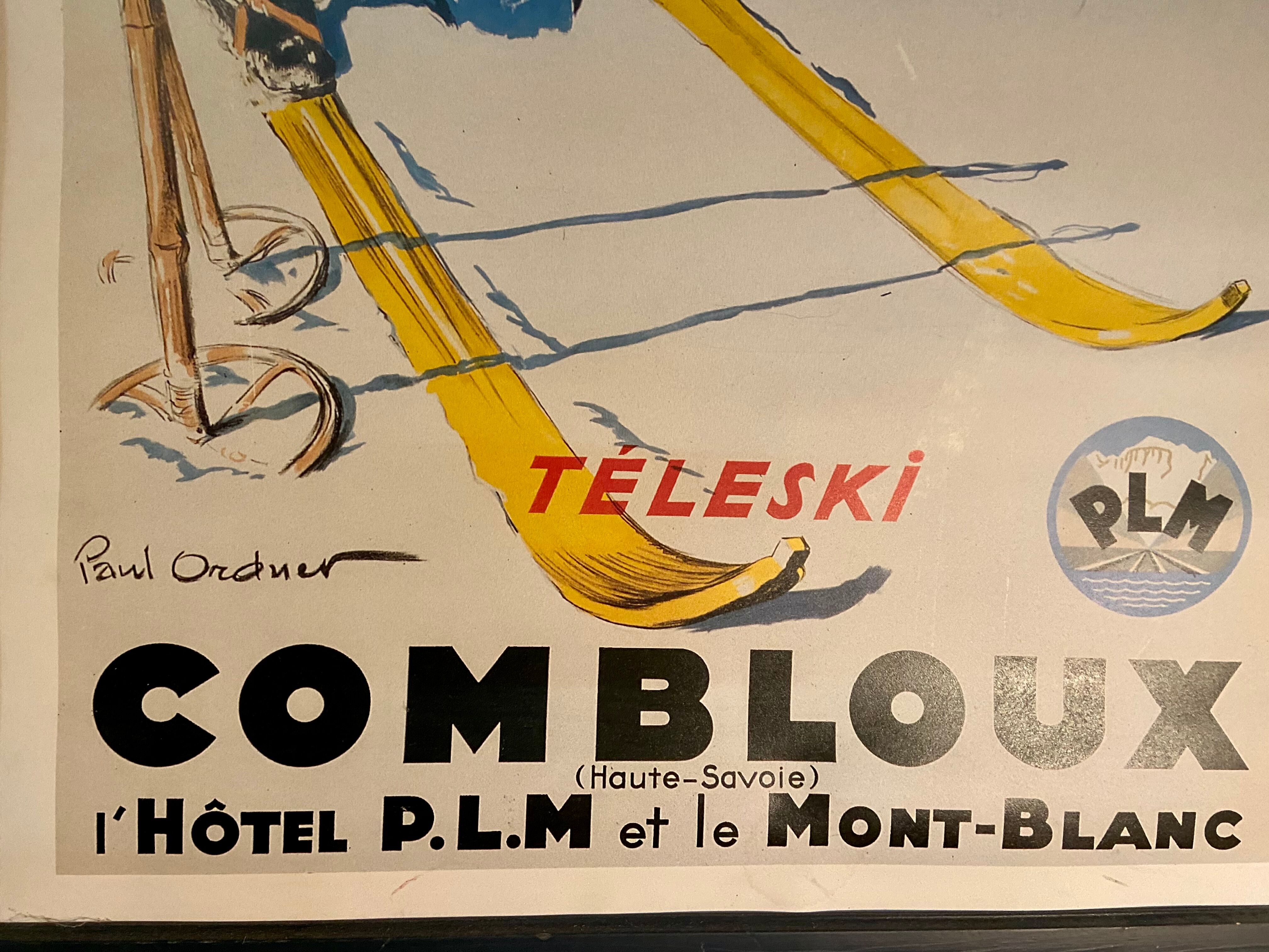 Frame Poster Ski lift Combloux