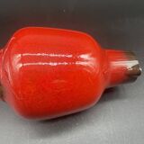 Vintage red ceramic pitcher – Germany, 1960s–70s – Mid-century decor