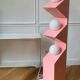 lampadaire rose Axel chay pour monoprix
