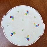 Gien cake dish "Rose-Marie" – hand-decorated earthenware