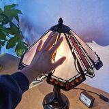 Tiffany style lamp, stained glass, art nouveau