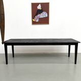 Large 1950s Farm Table in Burnt Wood (Shou Sugi Ban) – L245 cm