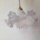 Suspension en opaline blanche et rose