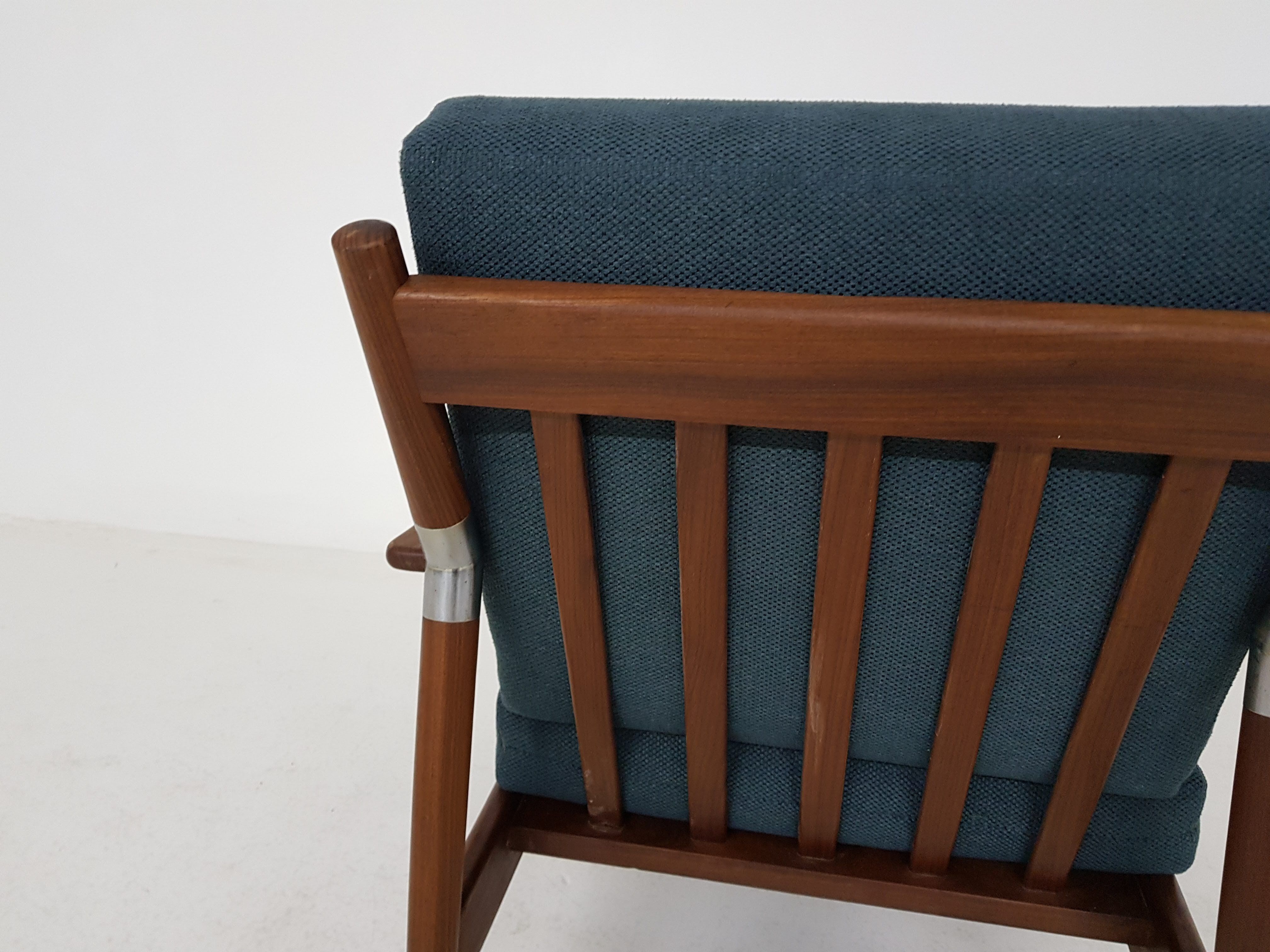 Scandinavian modern, teak lounge chair, Denmark, 1960’s