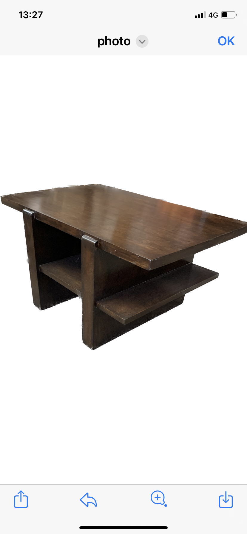 Solid mahogany coffee table
