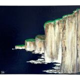 Tableau peinture acrylique « Falaises dans la nuit »