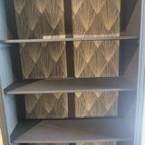Restyled art deco bookcase shelf cabinet